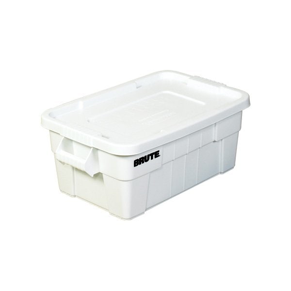 Bsc Preferred 28 x 18 x 11'' White Brute Totes with Lid RUB116 - main